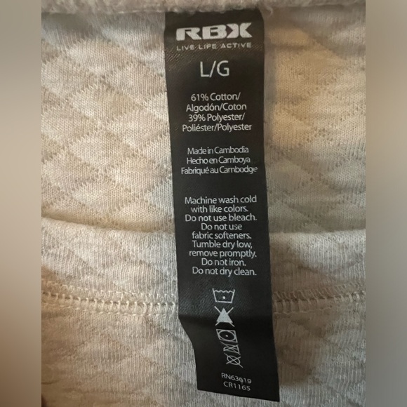 RBX quilted sweatshirt WITH POCKETS! - size large - Light gray - Picture 4 of 6